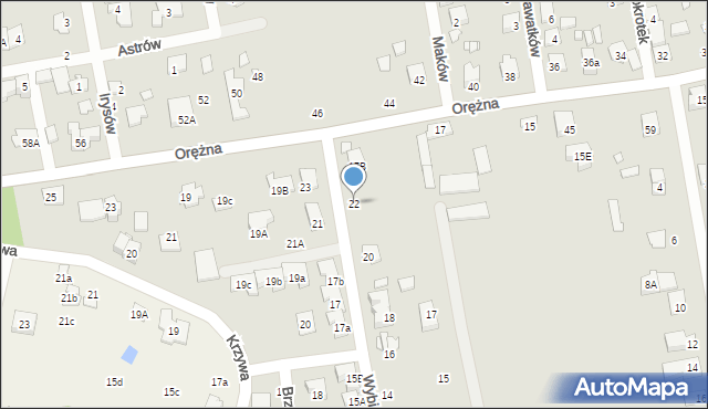 Piaseczno, Wybickiego Józefa, gen., 22, mapa Piaseczno