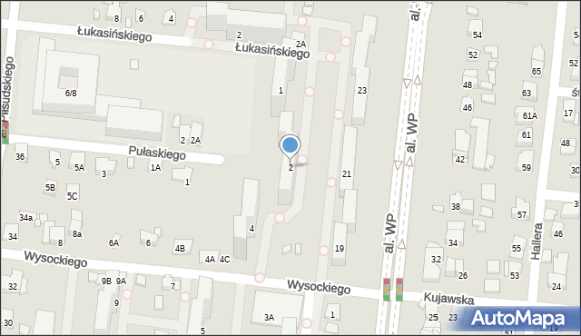 Piastów, Wysockiego Piotra, 2, mapa Piastów