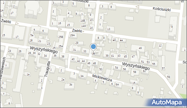 Piekary Śląskie, Wyszyńskiego Stefana, ks. prym. kard., 35, mapa Piekary Śląskie