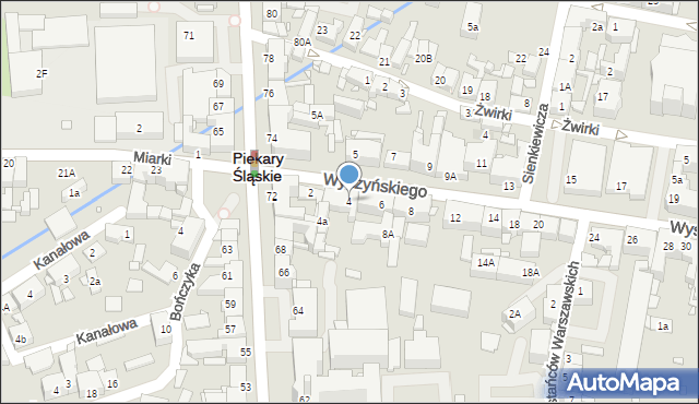 Piekary Śląskie, Wyszyńskiego Stefana, ks. prym. kard., 4, mapa Piekary Śląskie