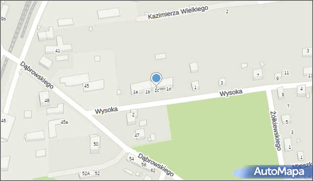 Pieńsk, Wysoka, 1c, mapa Pieńsk