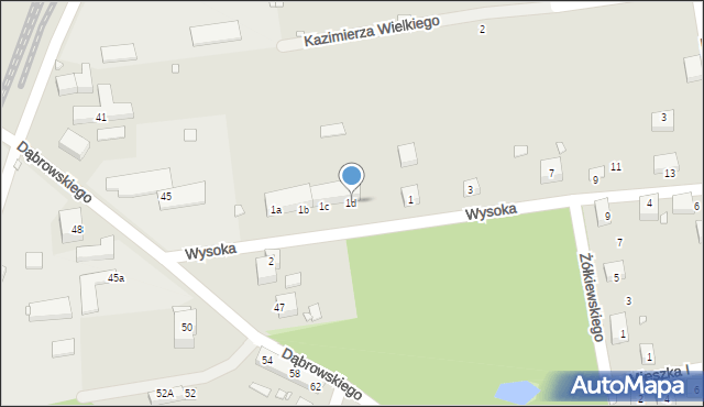 Pieńsk, Wysoka, 1d, mapa Pieńsk