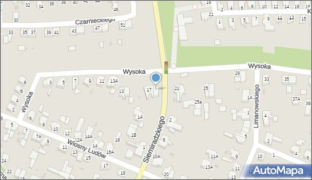 Piła, Wysoka, 19, mapa Piły