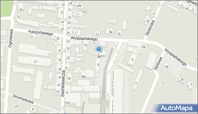 Pleszew, Wyspiańskiego Stanisława, 8b, mapa Pleszew