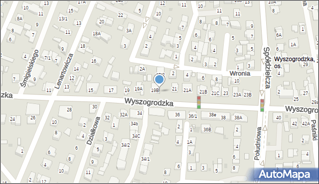 Płock, Wyszogrodzka, 19c, mapa Płock