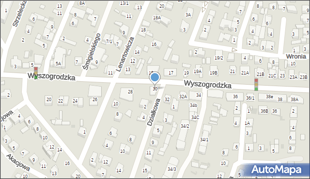 Płock, Wyszogrodzka, 30, mapa Płock
