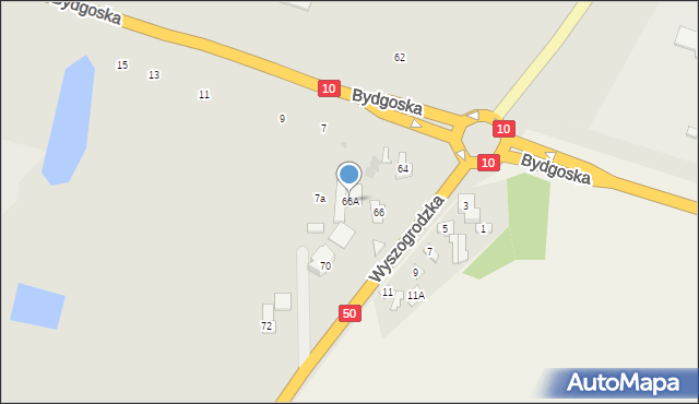 Płońsk, Wyszogrodzka, 66A, mapa Płońsk