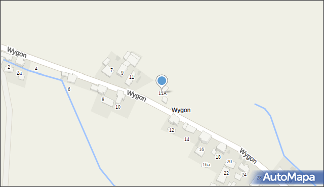 Poborszów, Wygon, 11A, mapa Poborszów