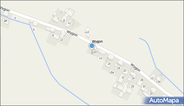 Poborszów, Wygon, 12, mapa Poborszów