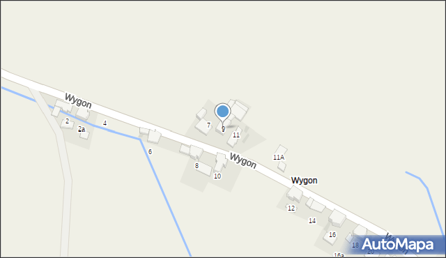 Poborszów, Wygon, 9, mapa Poborszów