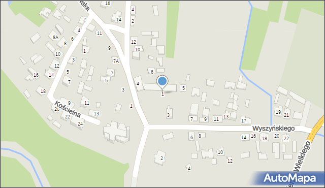 Połaniec, Wyszyńskiego Stefana, ks. kard., 1, mapa Połaniec