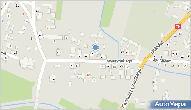 Połaniec, Wyszyńskiego Stefana, ks. kard., 15, mapa Połaniec