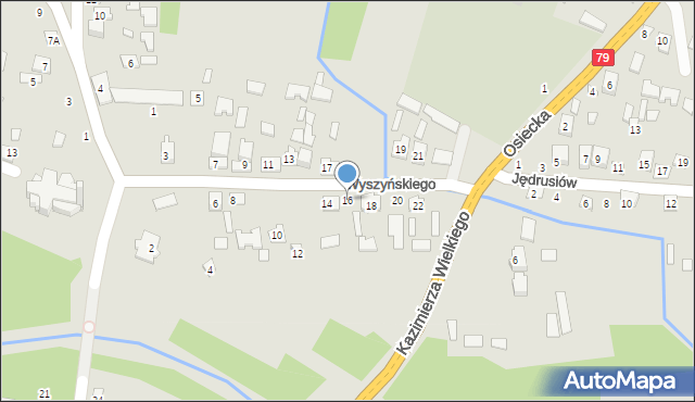 Połaniec, Wyszyńskiego Stefana, ks. kard., 16, mapa Połaniec