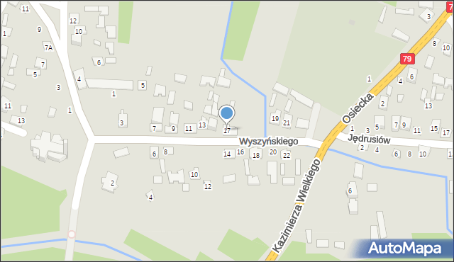 Połaniec, Wyszyńskiego Stefana, ks. kard., 17, mapa Połaniec