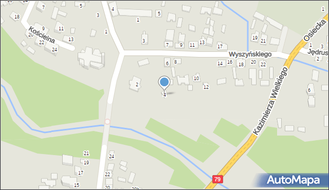 Połaniec, Wyszyńskiego Stefana, ks. kard., 4, mapa Połaniec