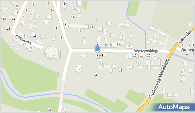 Połaniec, Wyszyńskiego Stefana, ks. kard., 6, mapa Połaniec