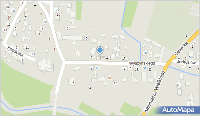 Połaniec, Wyszyńskiego Stefana, ks. kard., 9, mapa Połaniec