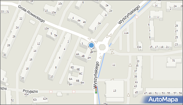 Police, Wyszyńskiego Stefana, ks. kard., 4F, mapa Police