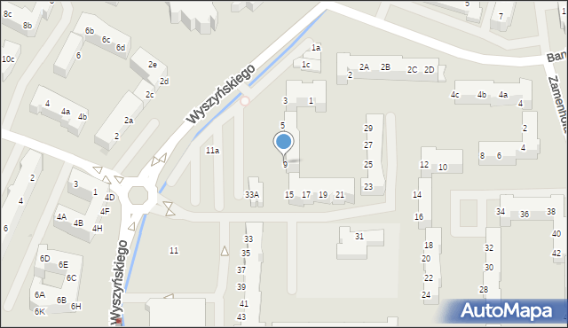 Police, Wyszyńskiego Stefana, ks. kard., 9, mapa Police