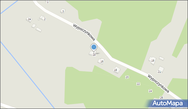 Poręba, Wypoczynkowa, 14, mapa Poręba