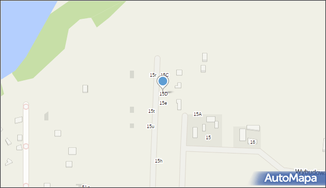 Powidz, Wybudowanie, 15D, mapa Powidz