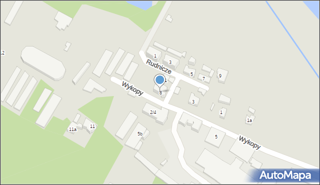 Poznań, Wykopy, 8, mapa Poznania