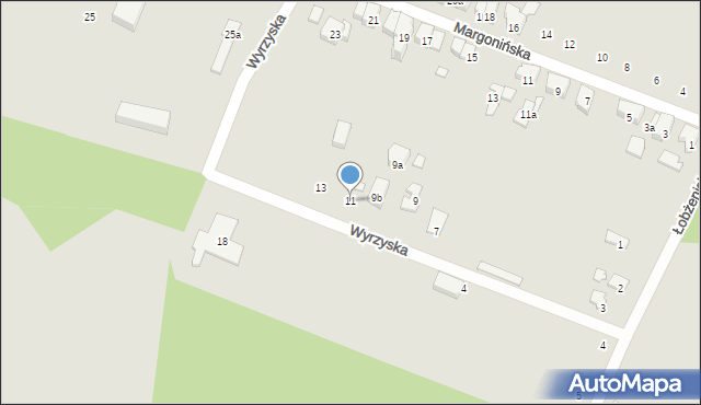 Poznań, Wyrzyska, 11, mapa Poznania