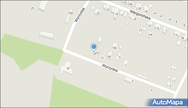 Poznań, Wyrzyska, 13, mapa Poznania