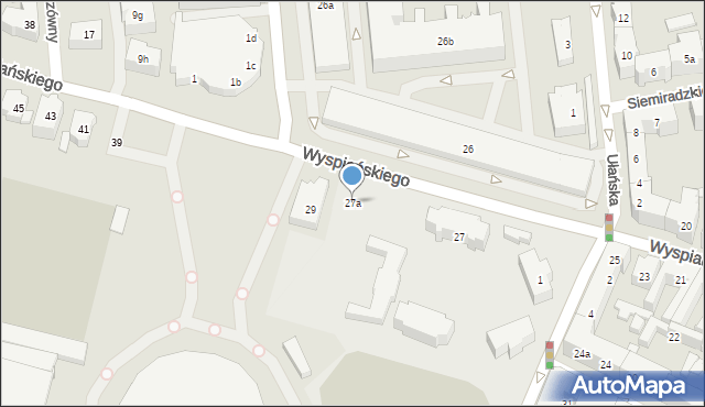 Poznań, Wyspiańskiego Stanisława, 27a, mapa Poznania