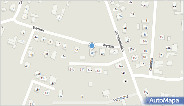 Poznań, Wygon, 18, mapa Poznania