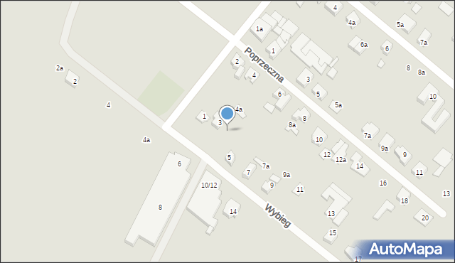 Poznań, Wybieg, 3a, mapa Poznania