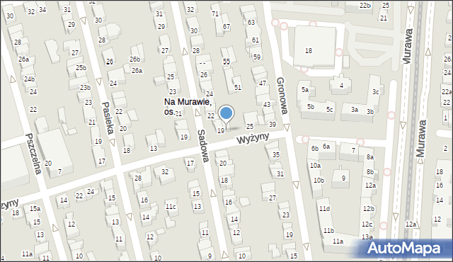 Poznań, Wyżyny, 21, mapa Poznania