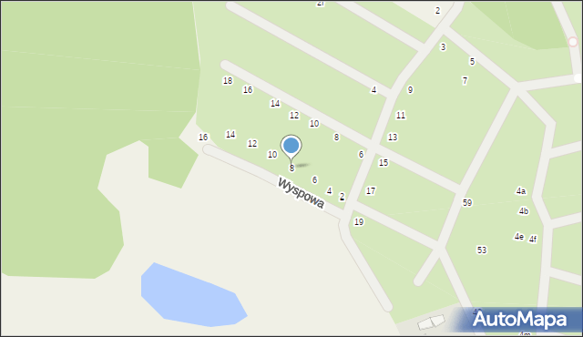 Prądocin, Wyspowa, 8, mapa Prądocin