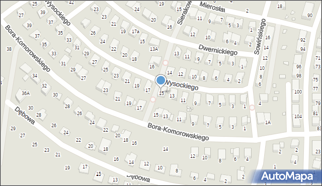 Prudnik, Wysockiego Piotra, 15, mapa Prudnik