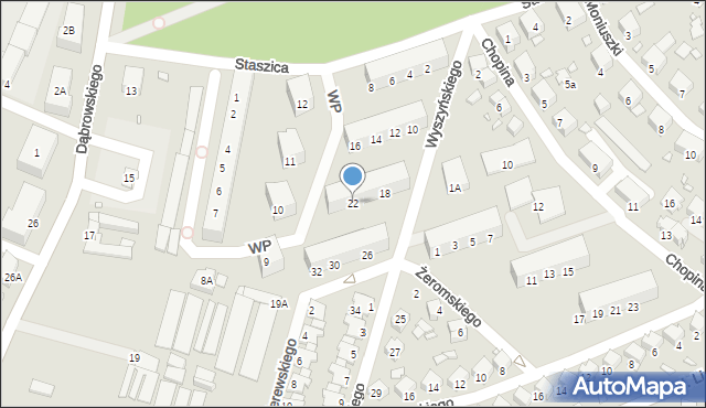 Prudnik, Wyszyńskiego Stefana, ks. kard., 22, mapa Prudnik
