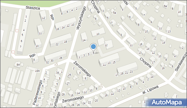 Prudnik, Wyszyńskiego Stefana, ks. kard., 7, mapa Prudnik