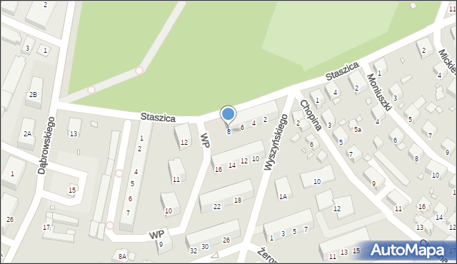 Prudnik, Wyszyńskiego Stefana, ks. kard., 8, mapa Prudnik