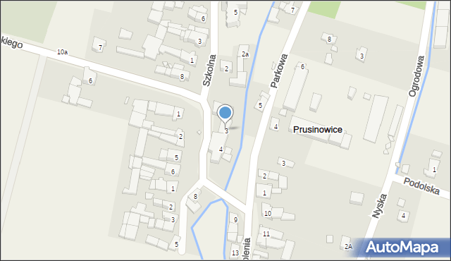 Prusinowice, Wyzwolenia, 3, mapa Prusinowice