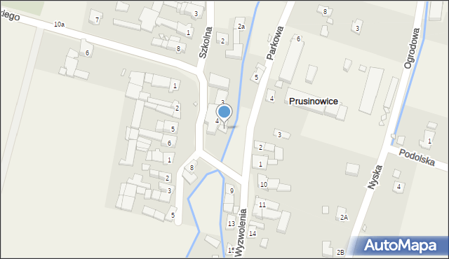 Prusinowice, Wyzwolenia, 7, mapa Prusinowice