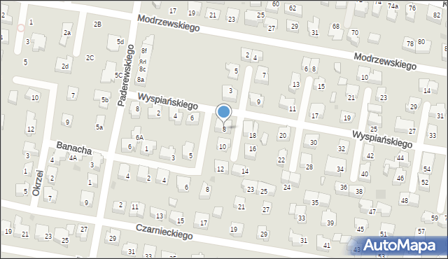 Pruszcz Gdański, Wyspiańskiego Stanisława, 8, mapa Pruszcz Gdański