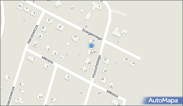 Przasnysz, Wyszyńskiego Stefana, ks. kard., 21, mapa Przasnysz