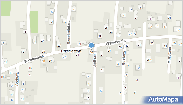 Przecieszyn, Wyzwolenia, 26, mapa Przecieszyn