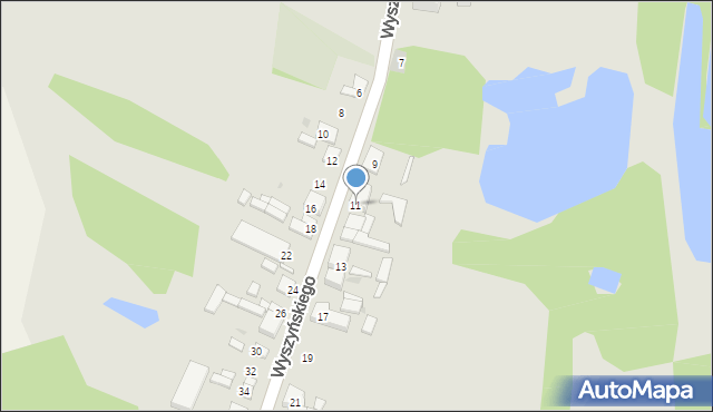 Przedecz, Wyszyńskiego Stefana, ks. kard., 11, mapa Przedecz