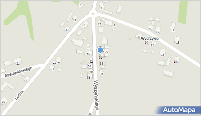 Przedecz, Wyszyńskiego Stefana, ks. kard., 31, mapa Przedecz