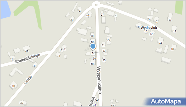 Przedecz, Wyszyńskiego Stefana, ks. kard., 54, mapa Przedecz