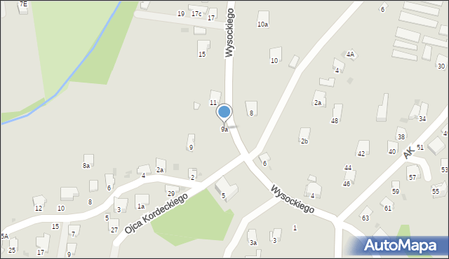Przemyśl, Wysockiego Józefa, gen., 9a, mapa Przemyśla