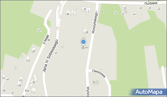 Przemyśl, Wyszyńskiego Stefana, ks. kard., 61, mapa Przemyśla