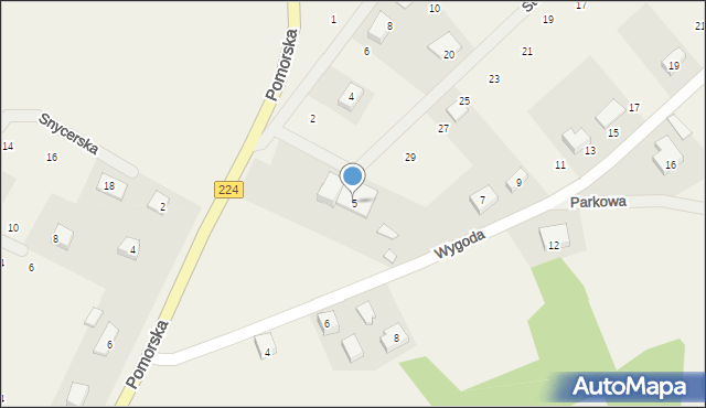 Przetoczyno, Wygoda, 5, mapa Przetoczyno