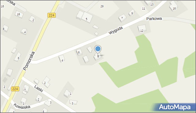 Przetoczyno, Wygoda, 8, mapa Przetoczyno