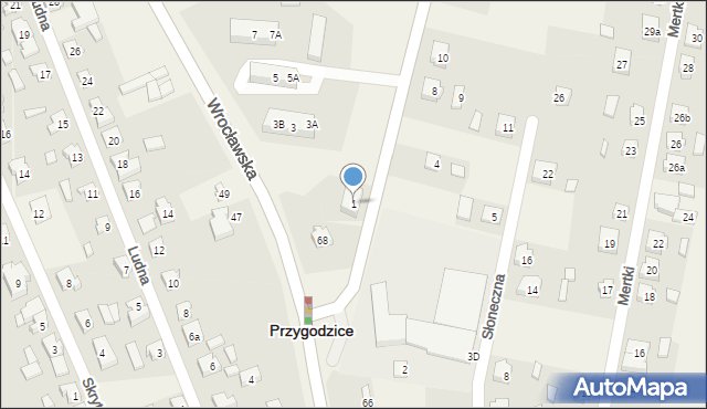 Przygodzice, Wysocka, 1, mapa Przygodzice